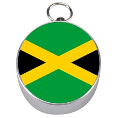 Jamaica Flag Silver Compasses by FlagGallery