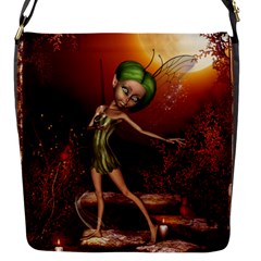 Little Fairy Dancing In The Night Flap Closure Messenger Bag (s) by FantasyWorld7