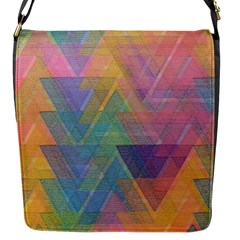 Triangle Pattern Mosaic Shape Flap Closure Messenger Bag (s) by Pakrebo