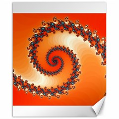 Fractal Rendering Spiral Twist Orange Canvas 16  X 20  by Pakrebo