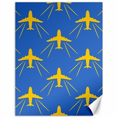 Aircraft Texture Blue Yellow Canvas 18  X 24  by Pakrebo