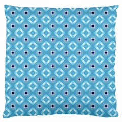 Blue Pattern Large Cushion Case (one Side) by HermanTelo