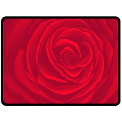 Roses Red Love Double Sided Fleece Blanket (large)  by HermanTelo