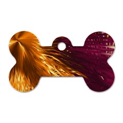 Lines Curlicue Fantasy Colorful Dog Tag Bone (two Sides) by Bajindul