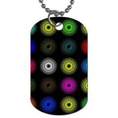 Flowers Arrangement Symmetry Dog Tag (one Side) by Bajindul