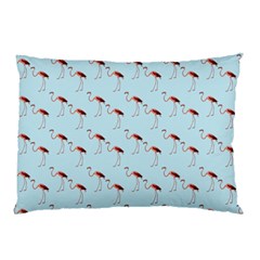 Flamingo Pattern Blue Pillow Case by snowwhitegirl