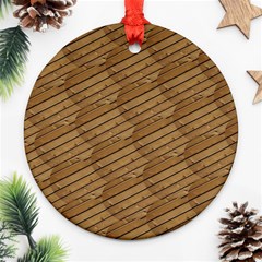 Wood Texture Wooden Ornament (round) by HermanTelo