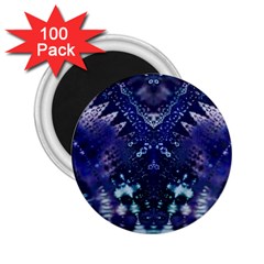 Blue Fractal Lace Tie Dye 2 25  Magnets (100 Pack)  by KirstenStar