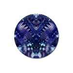 Blue Fractal Lace Tie Dye Magnet 3  (Round) Front