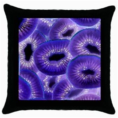 Sliced Kiwi Fruits Purple Throw Pillow Case (black) by Pakrebo