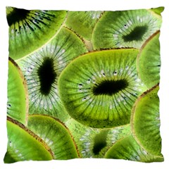 Sliced Kiwi Fruits Green Large Cushion Case (two Sides) by Pakrebo