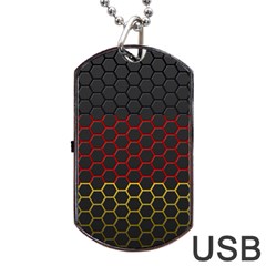 Germany Flag Hexagon Dog Tag Usb Flash (one Side) by HermanTelo