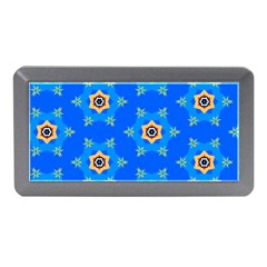 Pattern Backgrounds Blue Star Memory Card Reader (mini) by HermanTelo