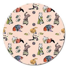 Funny Cats Magnet 5  (round) by Sobalvarro