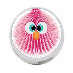 Bird Fluffy Animal Cute Feather Pink 4-port Usb Hub (two Sides) by Sudhe