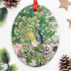 Peafowl Peacock Feather Beautiful Ornament (oval Filigree) by Sudhe