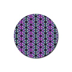 Triangle Seamless Rubber Coaster (round)  by Mariart