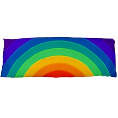 Rainbow Background Colorful Body Pillow Case (dakimakura) by Simbadda