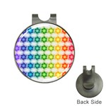 Background Colorful Geometric Hat Clips with Golf Markers Front