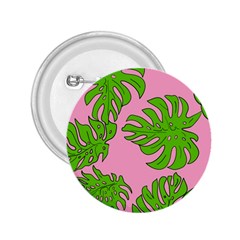 Leaves Tropical Plant Green Garden 2 25  Buttons by Simbadda