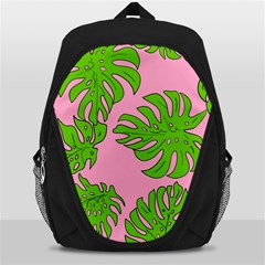 Leaves Tropical Plant Green Garden Backpack Bag by Simbadda