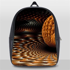 Fractals Fantasy Image Art School Bag (large) by Simbadda