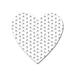 Cycling Motif Design Pattern Heart Magnet by dflcprintsclothing