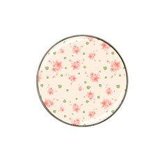 Pink Flowers Pattern Spring Nature Hat Clip Ball Marker by TeesDeck