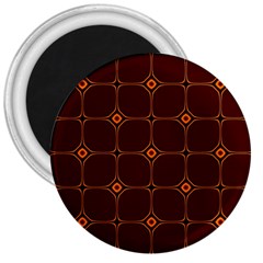 Background Pattern Design Geometric Brown 3  Magnets by Sudhe