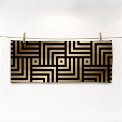 Geometric Pattern   Seamless Luxury Gold Vector Hand Towel by Sudhe