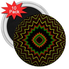 Fractal Artwork Idea Allegory Abstract 3  Magnets (10 Pack)  by Sudhe