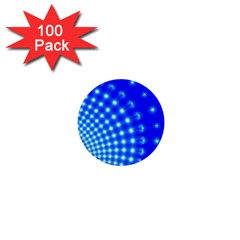 Digital Arts Fractals Futuristic Blue 1  Mini Buttons (100 Pack)  by Pakrebo