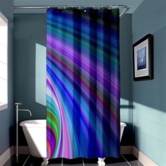 Background Abstract Curves Shower Curtain 36  X 72  (stall)  by Bajindul