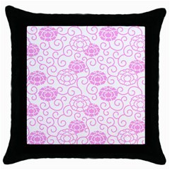 Spring Flowers Plant Throw Pillow Case (black) by HermanTelo