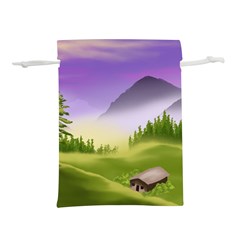 Digital Art Painting Landscape Lightweight Drawstring Pouch (s) by Wegoenart