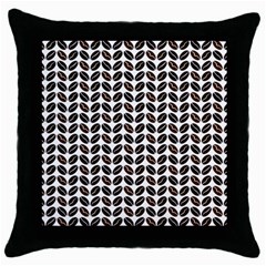 Coffee Beans Pattern Illustrator Throw Pillow Case (black) by Wegoenart