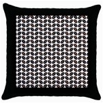 Coffee Beans Pattern Illustrator Throw Pillow Case (Black) Front