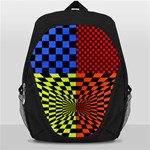 Checkerboard Again 7 Backpack Bag Front