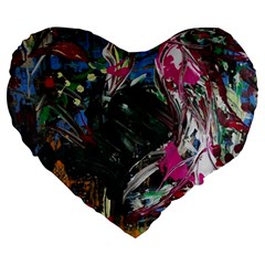 Wild Swans Large 19  Premium Heart Shape Cushions by bestdesignintheworld