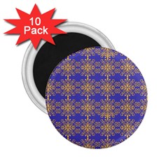 Pattern Wallpaper Ornament Retro 2 25  Magnets (10 Pack)  by Pakrebo