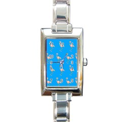 Flamenco Birds Exotic Nice Pink Rectangle Italian Charm Watch by Pakrebo