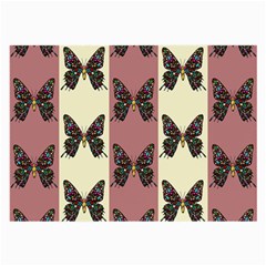 Butterflies Pink Old Old Texture Large Glasses Cloth (2 Sides) by Pakrebo