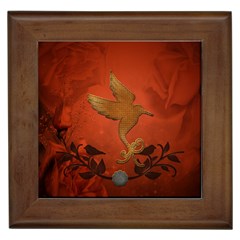 Elegant Decorative Bird Framed Tile by FantasyWorld7