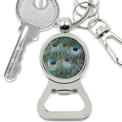 Peacock Feather Pattern Plumage Bottle Opener Key Chain by Pakrebo