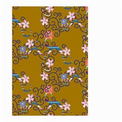 Textile Flowers Pattern Small Garden Flag (two Sides) by HermanTelo