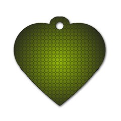 Hexagon Background Circle Dog Tag Heart (two Sides) by HermanTelo