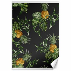 Pineapples Pattern Canvas 12  X 18  by Sobalvarro