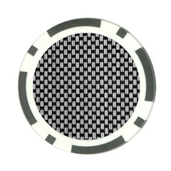 Fabric Black And White Material Poker Chip Card Guard by Simbadda