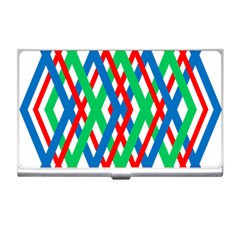 Geometric Line Rainbow Business Card Holder by HermanTelo