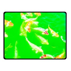 Koi Carp Scape Double Sided Fleece Blanket (small)  by essentialimage